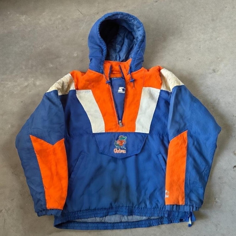 Vintage 90s University Of Florida Gators Blue & Orange Starter Jacket GRAIL